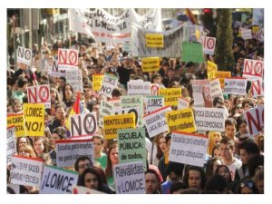 sindicato educación alemana valora protestas 9-3-2017
