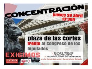 UGT y CCOO convocan delegados AGE en Madrid Congreso