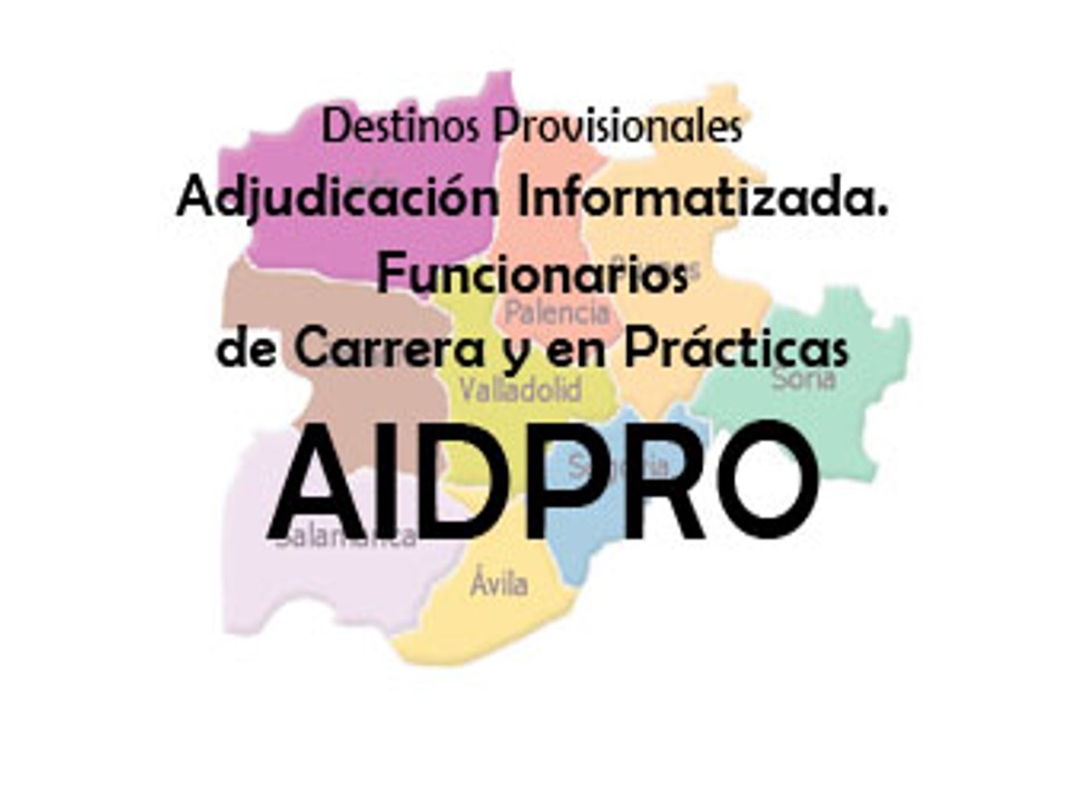 AIDPRO Adjudicación Informatizada Destinos Prov 18-19