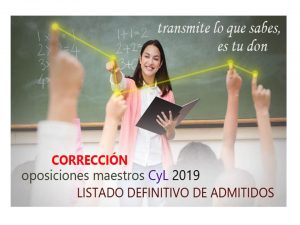 Oposiciones Maestros 2019 Corrección admitidos