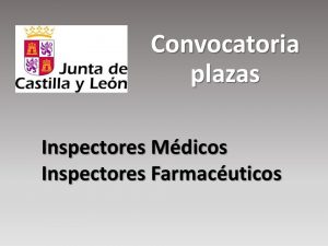 Convocatoria plazas Inspector medico y farmaceutico jul-2016