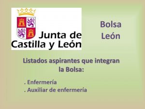 lista admitidos bolsa León varias categorias 2016