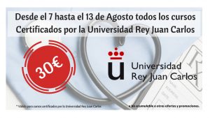 Oferta cursos 30 euros 7 al 13 ago certificados Univ Rey Juan Carlos