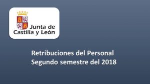 retribuciones personal segundo semestre 2018