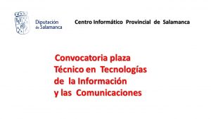 Diputacion salamanca plaza Técnico TIC may-2019