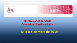 Retribuciones Personal Segundo semestre 2019