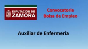 Diputacion Zamora bolsa aux enfermería dic-2019